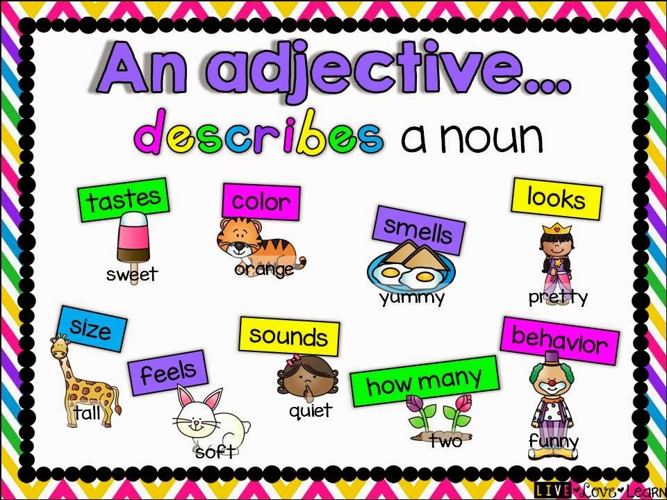 Types Of Adjectives For Grade 1